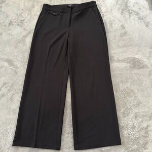 NWT Loft Black High Rise Wide Leg Trousers size 10 Pants Slacks